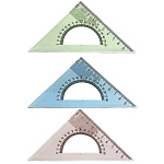 Треугольник " KWELT " 45*45 град 10см с транспортиром, ассорти (без возможности выбора цвета)