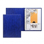 Папка " ДПС " Меню 4 кольцами синяя 235*320мм, ПВХ