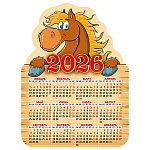 Календарь вырубной на магните " Атберг " на 2027г 110*147мм Символ года- Год Козы. Вид 1, полноцветная печать на бумаге 150 г/м2, ламинированная глянцевая пленка, виниловый магнит 0,4мм, индивидуальная упаковка, европакет