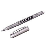 Маркер " Centropen " серебро 1мм пулевидный наконечник перманентный