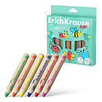 Карандаши цветные деревянные утолщенные Baby Джамбо 06цв " Erich Krause " круглые, с точилкой, картонная упаковка, европодвес