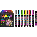 Набор цветных меловых маркеров " deVente " 8 цветов, Hobby creative, Chalk, двусторонний наконечник, 3-5мм, пулевидный/скошенный наконечник