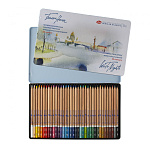 Карандаши " Белые ночи " акварельные 36цв круглые, деревянные, металлическая упаковка