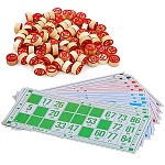 Игра настольная " KWELT " Лото, в наборе: деревянные бочонки- 90шт, карточки - 48шт, ПВХ пакет, европодвес