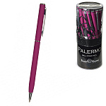 Ручка шариковая автоматическая " Bruno Visconti " Palermo синяя 0,7мм, толщина письма 0,5мм, поворотный механизм, корпус- нержавеющая сталь, покрытие soft touch, цвет корпуса бордовый, металлический наконечник, металлический клип, пластиковый бокс