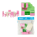 Игровой набор " Совтехстром " Мебель для кукол Кухня в наборе: 6 элементов, пакет, европодвес, 28,6*18,8*34,1см