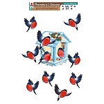 Набор оформительский " Империя поздравлений " 949 Кормушка со снегирями, шнур