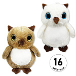 Мягкая игрушка " KWELT " Сова, 16см, ассорти (без возможности выбора цвета), присоска для подвешивания