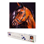 Картина алмазная " Mazari " 30*30см Символ года- Лошадь, состав набора: холст, стразы, стилус, желеобразный клей, лоток, частичная выкладка, в термоусадочной пленке
