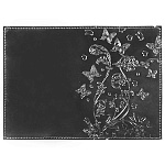 Обложка для паспорта " Имидж " Вдохновение, черная, натуральная кожа, тиснение, конгрев