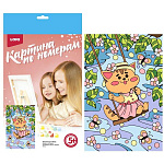 Картина по номерам " Lori " 20*28,5см Волшебные истории. Весенние мечты, состав набора: основа на картоне с контуром, краски, кисть, палитра, инструкция, картонная упаковка, европодвес