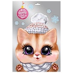 Наклейки " Праздник " 503 А4 Любопытный котик, глянцевый УФ-лак