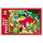 Пазлы " Рыжий кот " Макси. 24элементов Белоснежка 30*21,5см, картонная упаковка 28,5*19*3,5см