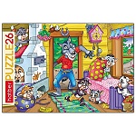Пазлы " Hatber "  26элементов Волк и семеро козлят 30*20см, в рамке, картонная упаковка