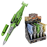 Ручка гелевая " Basir " Реактивный самолет, в дисплее синяя 0,5мм, толщина письма 0,25мм, корпус в виде самолета, цвет корпуса - ассорти