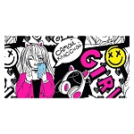 Конверт для денег " Мир поздравлений " 410 Самой классной, девушка с ушками, 168*84мм, глянцевый уф-лак, флуоресцентный пантон, текст