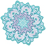 Украшение на скотче " Праздник " 170 Новогоднее- Снежинка, 146*146мм, блёстки в лаке, скотч