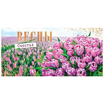 Конверт для денег " Мир открыток " 2-16 Весны, Счастья, цветы, 168*83мм, блестки, рельеф, без текста