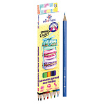 Карандаши цветные пластиковые Dolce Vita 06цв " Attomex " 2М шестигранные, картонная упаковка, европодвес