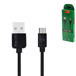 Кабель сетевой USB - Lightning " FaisON " FX1 Prime черный, круглый, 2м, 2,1А, силикон