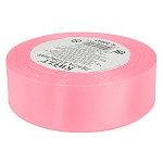 Лента атласная " KWELT " 25мм*22,85м розовая