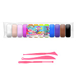 Воздушный пластилин " KWELT " 12цв, 90гр, инструменты для лепки, полиэтиленовая упаковка