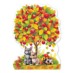Плакат фигурный " Праздник " 940 А2 Осенняя яблоня, 440*596мм, без отделки
