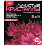 Лучистые кристаллы " Lori " Малиновый кристалл, химический реактив с красителем, поддон, картонная основа, инструкция