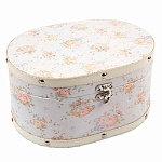 Шкатулка-сундук деревянная " Gamma " №008 Нежные букеты, 240*180*125мм, замок, в пакете