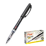 Ручка шариковая " Flair " Writo-Meter Jumbo черная 0,7мм, толщина письма 0,3мм, 12,5км продолжительность линии письма, шкала на стержне, игольчатый пишущий узел, черный корпус, картонная упаковка