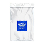 Штора для ванной комнаты однотонная " Интерпак " Белая, 180*180см, 35мкм