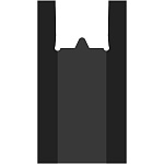 Пакет-майка Черный 31+8*60см ПНД 14мкм