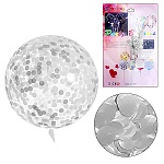 Шар латексный " KWELT " 20"/50см Bobo прозрачный с серебряными конфетти