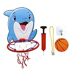 Кольцо баскетбольное " KWELT " Слоник , в наборе: кольцо баскетбольное с подвесом, сетка, мяч, насос, самоклеящийся крючок, пакет