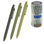 Ручка шариковая автоматическая " Bruno Visconti " SoftClick Verde, синяя 0,7мм, толщина письма 0,5мм, пластиковый корпус, покрытие soft-touch, цвет корпуса - ассорти multicolor, пластиковый клип, пластиковый тубус