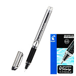 Роллер " Pilot " Hi-Tecpoint Grip черный 0,5мм с жидкими чернилами, игольчатый пишущий узел, резиновый держатель, металическая клипса, тонированный корпус под цвет чернил