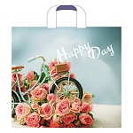 Пакет ПЭ " Миленд " с петлевой ручкой ПВД, 38*34см 70мкм Счастливый день