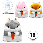 Мягкая игрушка " KWELT " Хомяк, 18см, ассорти (без возможности выбора цвета), присоска для подвешивания