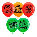 Шар латексный с рисунком " Браво " пастель 12"/30см Леди Баг и Супер-Кот, ассорти из 3 цветов, 5 дизайнов