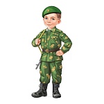 Плакат фигурный " Империя поздравлений " 933 А2 Мальчик-пограничник, без отделки