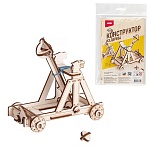 Конструктор " Lori " Мини Катапульта, 210*130*24мм, в наборе: деревянные основы, наждачная бумага, инструкция, пленка