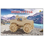 Модель из дерева " Рыжий кот " 2 Big Монстр-трак, состав набора: 2 фанерных листа формата А4 с деталями, размер изделия 16*11,5*10,5см, в термоусадочной пленке