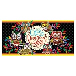 Конверт для денег " Мир открыток " 2-16 Детский- С Днем рождения! Совы, 168*83мм, рельеф, блестки